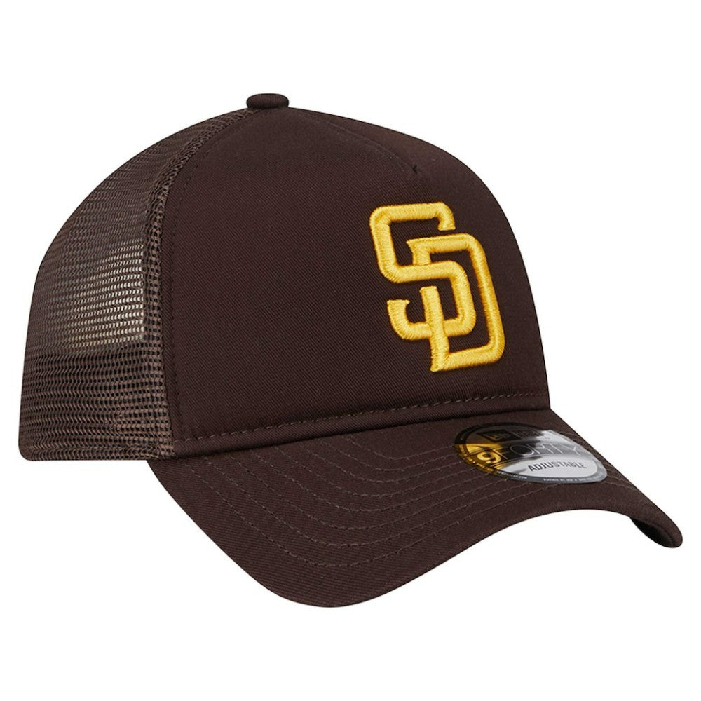 San Diego Padres 9FORTY A-Frame Trucker Adjustable Hat Brown | New Era