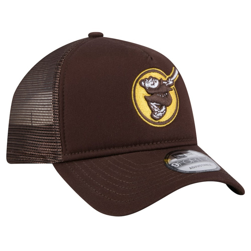 San Diego Padres 9FORTY A-Frame Trucker Adjustable Hat Brown | New Era