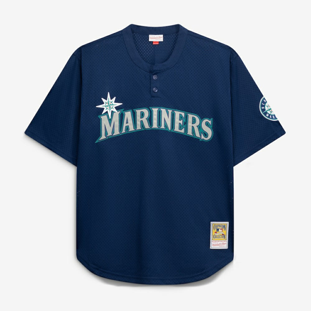 Seattle Mariners Big & Tall Cooperstown Collection Mesh Batting Practice Jersey Navy | Mitchell & Ness