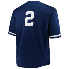 Derek Jeter New York Yankees Big & Tall Cooperstown Mesh Batting Practice Jersey Navy | Mitchell & Ness