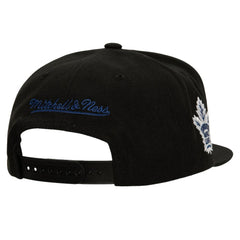 Toronto Maple Leafs Mitchell & Ness Retro Script Colorblock Snapback Hat Black