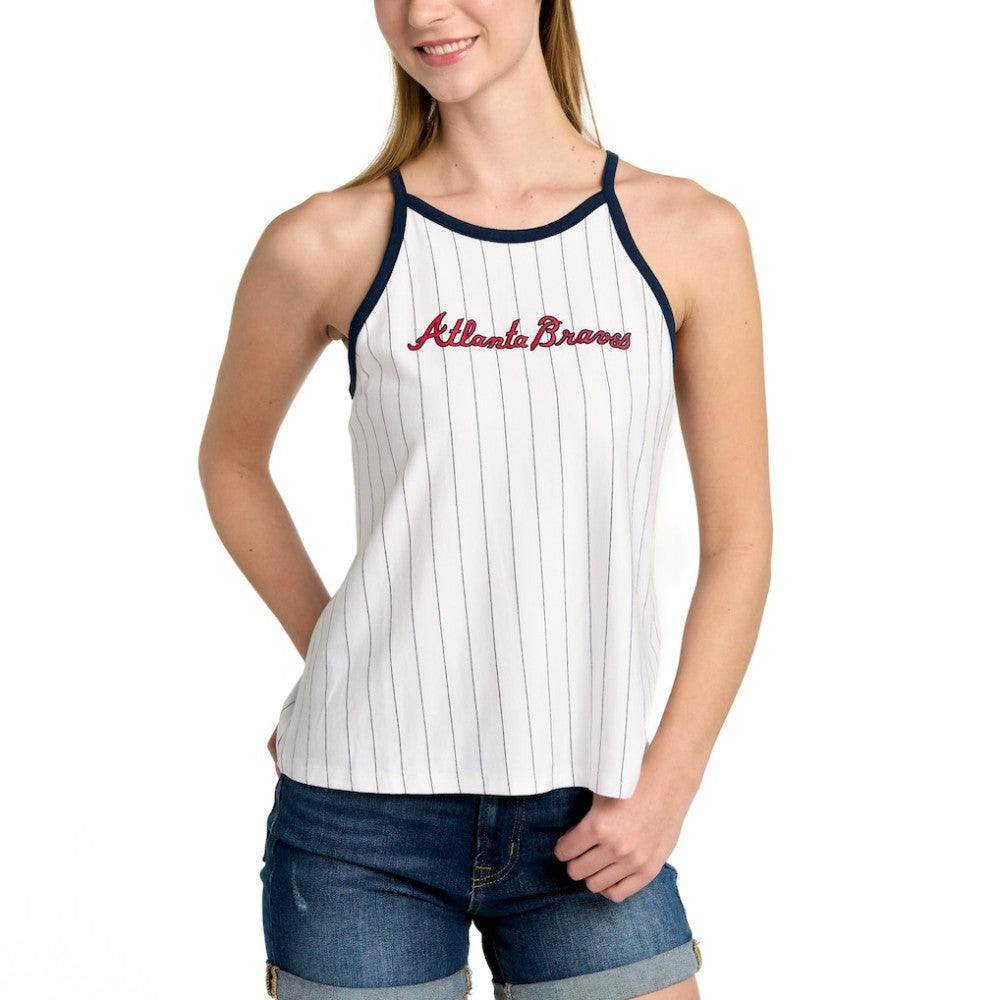 Atlanta Braves Lusso Women's Nahla Tank Top White