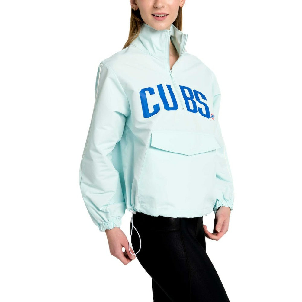 Chicago Cubs Lusso Women's Parker Half-Zip Jacket Light Blue