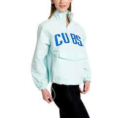 Chicago Cubs Lusso Women's Parker Half-Zip Jacket Light Blue