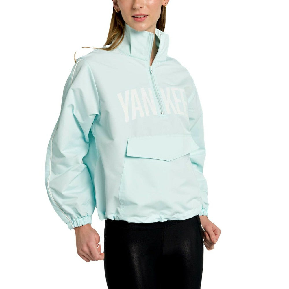 New York Yankees Lusso Women's Parker Half-Zip Jacket Light Blue