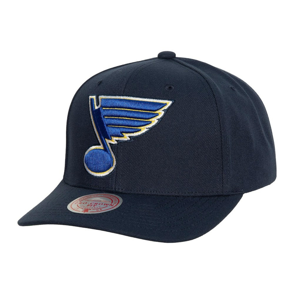 St. Louis Blues Mitchell & Ness Team Ground Pro Adjustable Hat Navy