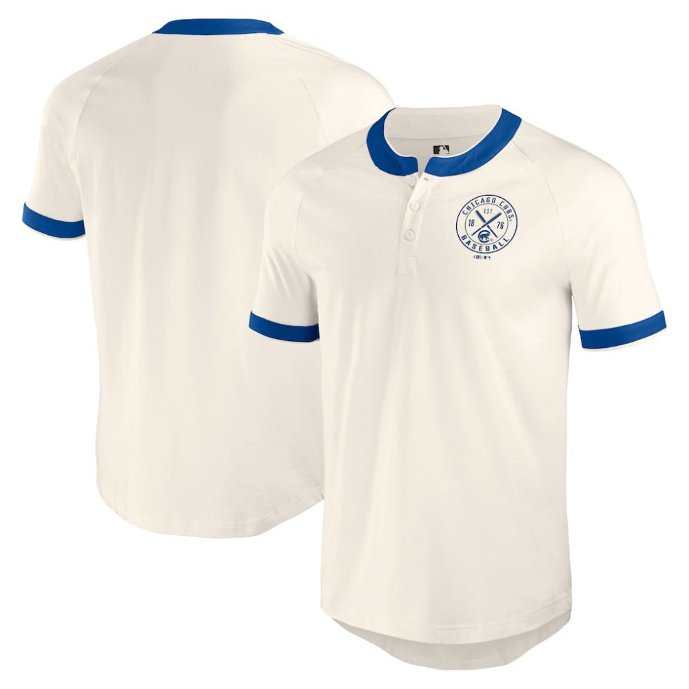 Chicago Cubs Darius Rucker Collection Henley Raglan T-Shirt White