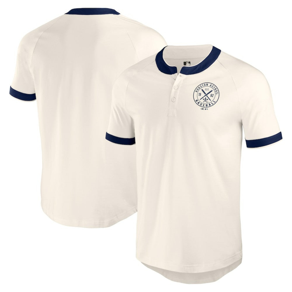 Houston Astros Darius Rucker Collection Henley Raglan T-Shirt White