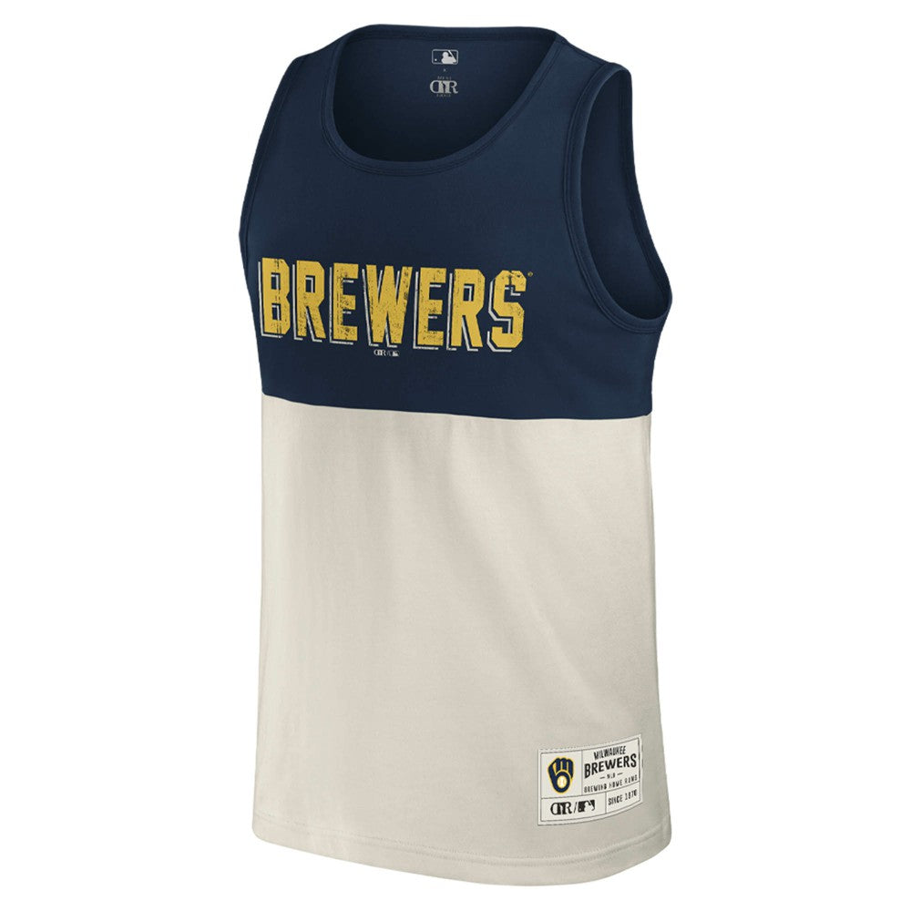Milwaukee Brewers Darius Rucker Collection Colorblock Tank Top Navy