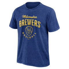 Milwaukee Brewers Darius Rucker Collection Cooperstown Collection Washed T-Shirt Heather Royal
