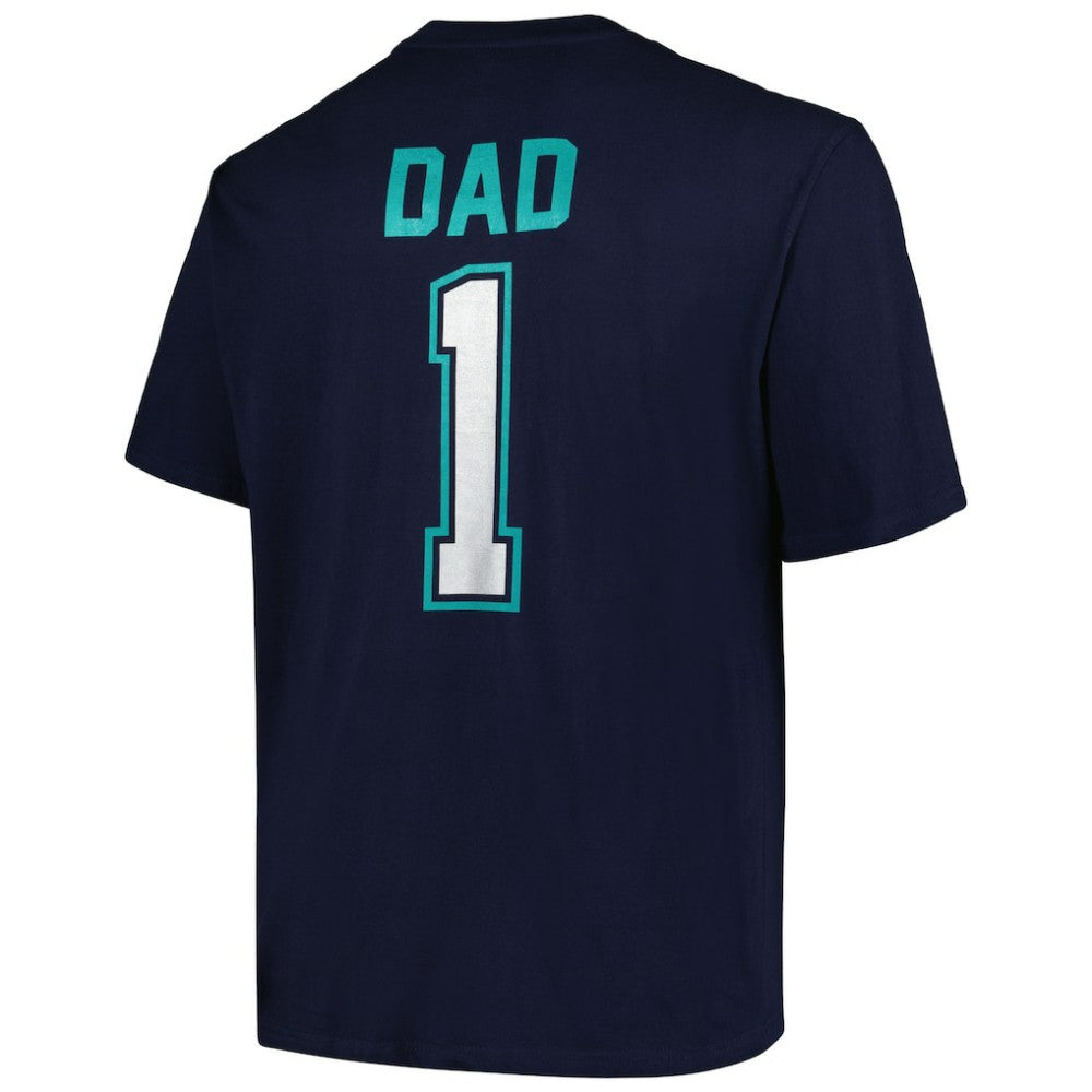 Seattle Mariners Profile Big & Tall #1 Dad T-Shirt Navy