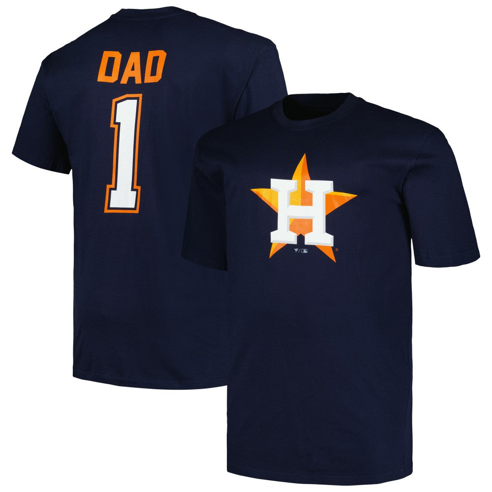 Houston Astros Profile Big & Tall #1 Dad T-Shirt Navy