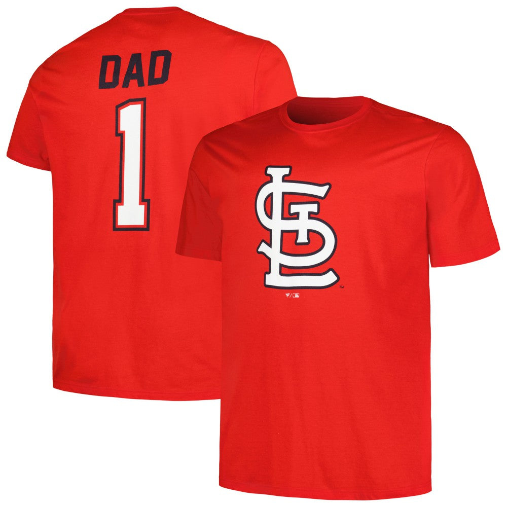 St. Louis Cardinals Profile Big & Tall #1 Dad T-Shirt Red