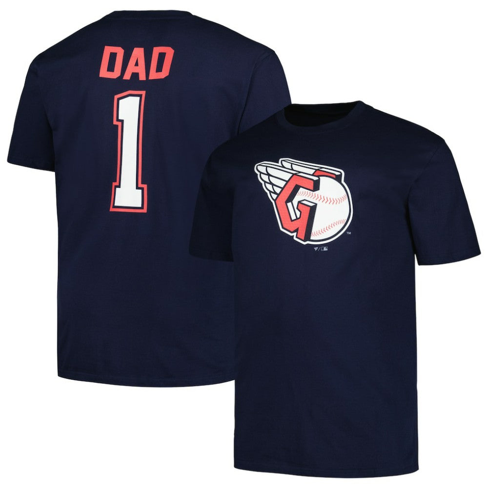 Cleveland Guardians Profile Big & Tall #1 Dad T-Shirt Navy