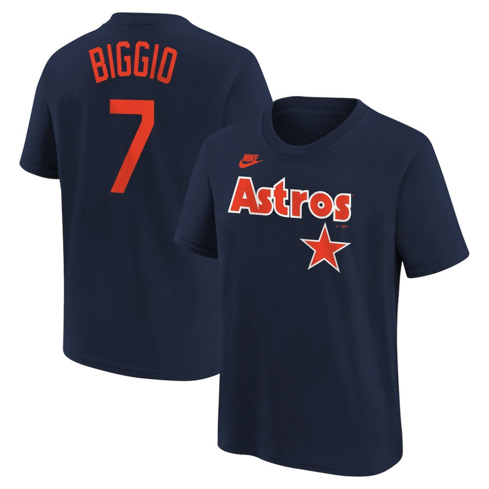 Craig Biggio Houston Astros Youth Cooperstown Collection Name & Number T-Shirt Navy | Nike