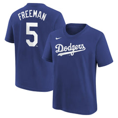 Freddie Freeman Los Angeles Dodgers Youth Name & Number T-Shirt Royal | Nike