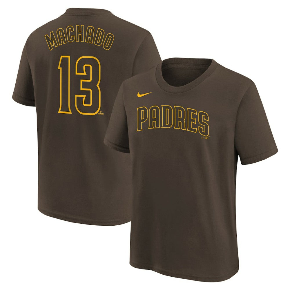 Manny Machado San Diego Padres Youth Name & Number T-Shirt Brown | Nike