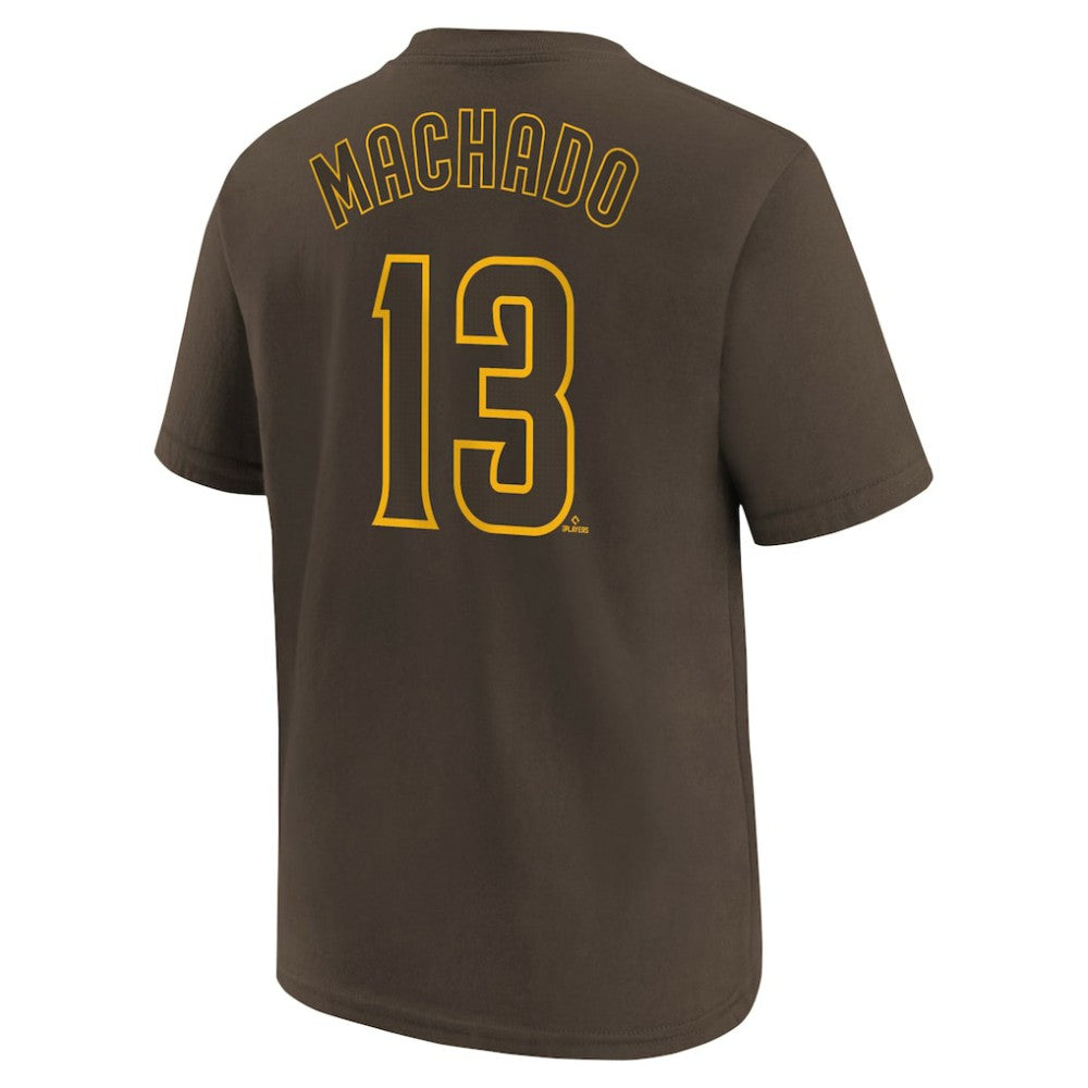 Manny Machado San Diego Padres Youth Name & Number T-Shirt Brown | Nike