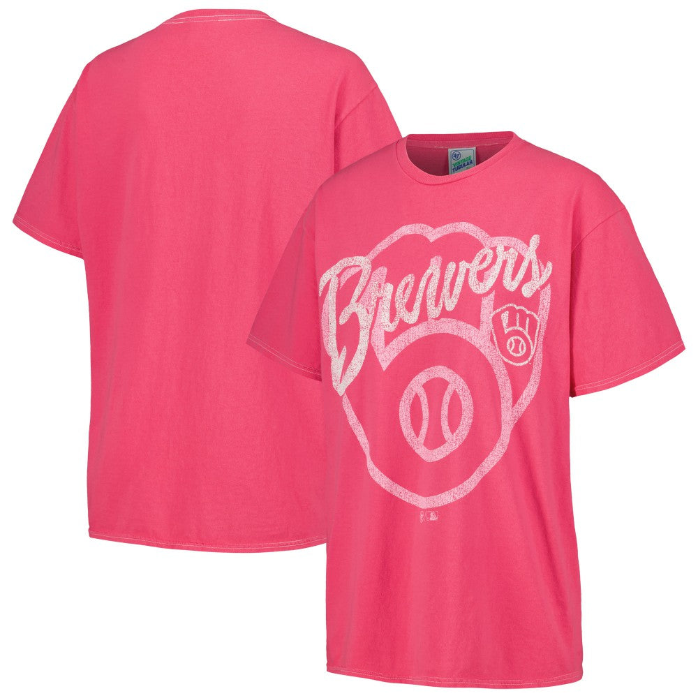 Milwaukee Brewers Women's Dopamine Tradition T-Shirt Pink | 47 brand