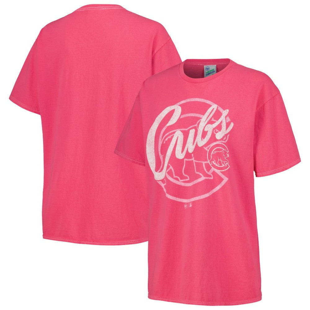 Chicago Cubs Women's Dopamine Tradition T-Shirt Pink | 47 brand