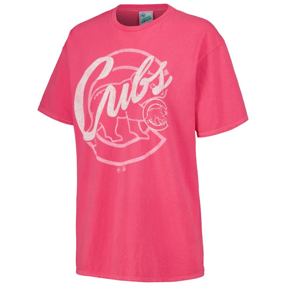 Chicago Cubs Women's Dopamine Tradition T-Shirt Pink | 47 brand