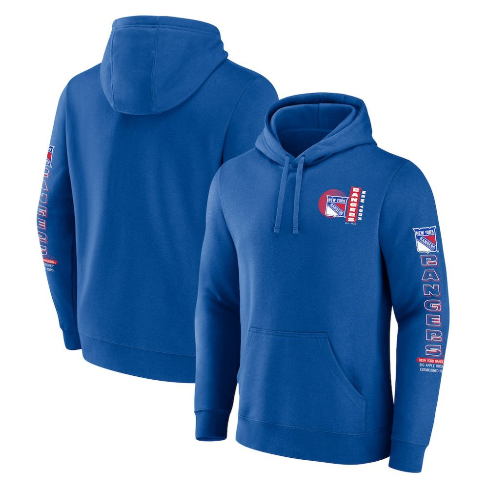 New York Rangers Fanatics Revolution Pullover Hoodie Blue