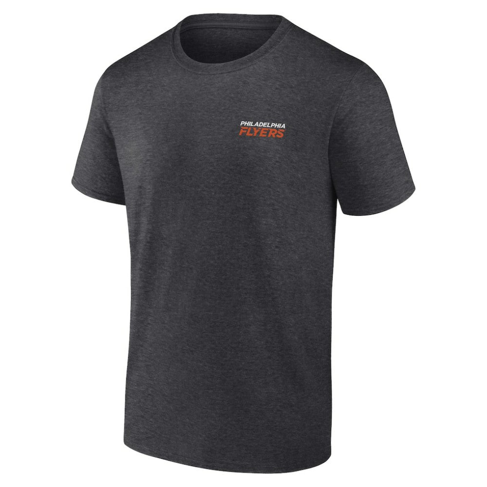 Philadelphia Flyers Fanatics Backbone T-Shirt Heather Charcoal