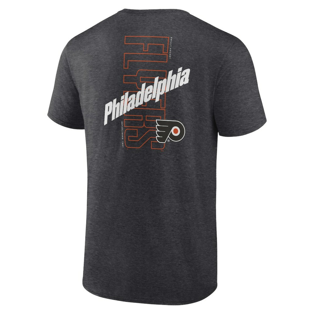 Philadelphia Flyers Fanatics Backbone T-Shirt Heather Charcoal