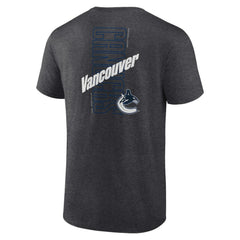 Vancouver Canucks Fanatics Backbone T-Shirt Heather Charcoal