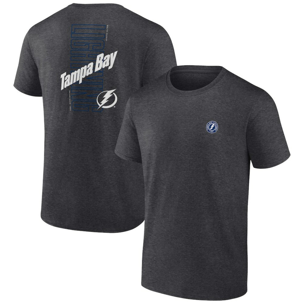 Tampa Bay Lightning Fanatics Backbone T-Shirt Heather Charcoal