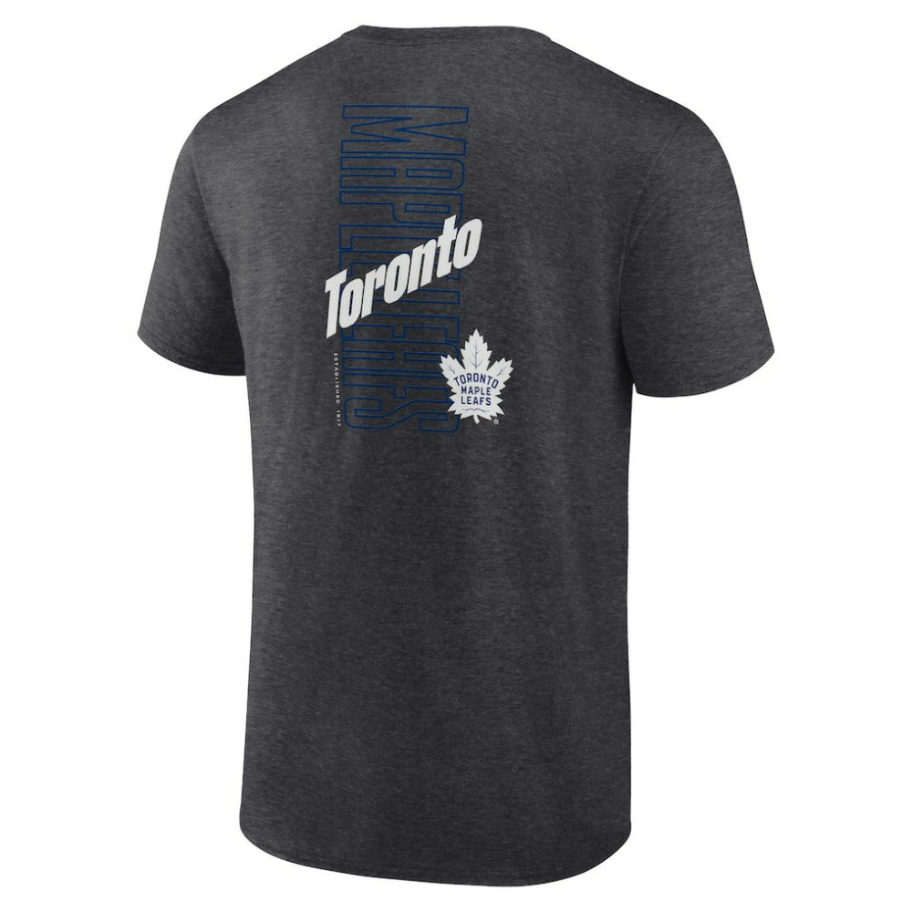 Toronto Maple Leafs Fanatics Backbone T-Shirt Heather Charcoal