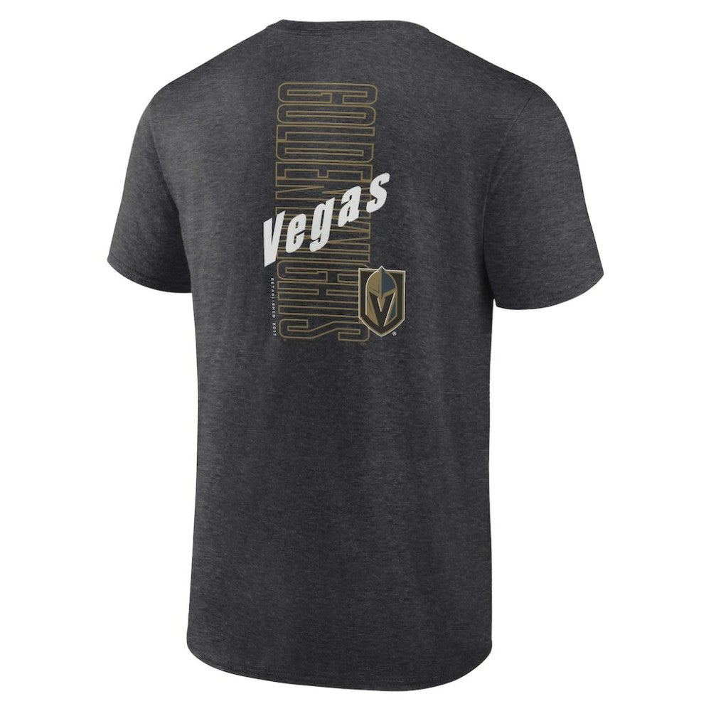 Vegas Golden Knights Fanatics Backbone T-Shirt Heather Charcoal