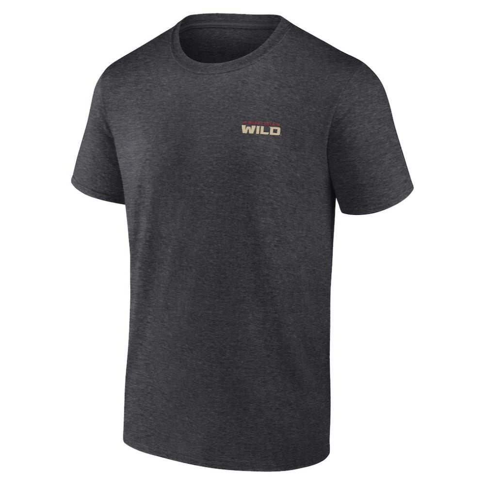 Minnesota Wild Fanatics Backbone T-Shirt Heather Charcoal