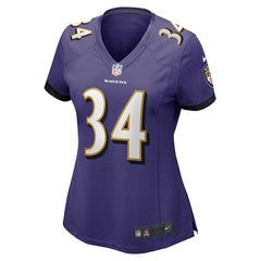 Keaton Mitchell Baltimore Ravens Women's Game Jersey - Purple