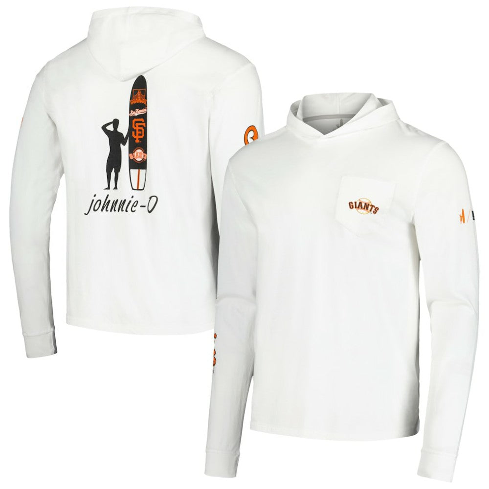 San Francisco Giants johnnie-O Eddie Long Sleeve Hoodie T-Shirt White