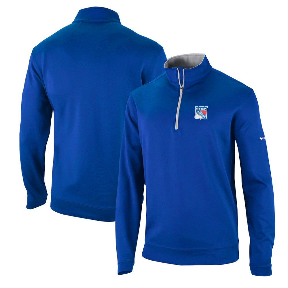 New York Rangers Columbia Wickham Hills Omni-Wick Quarter-Zip Jacket Blue
