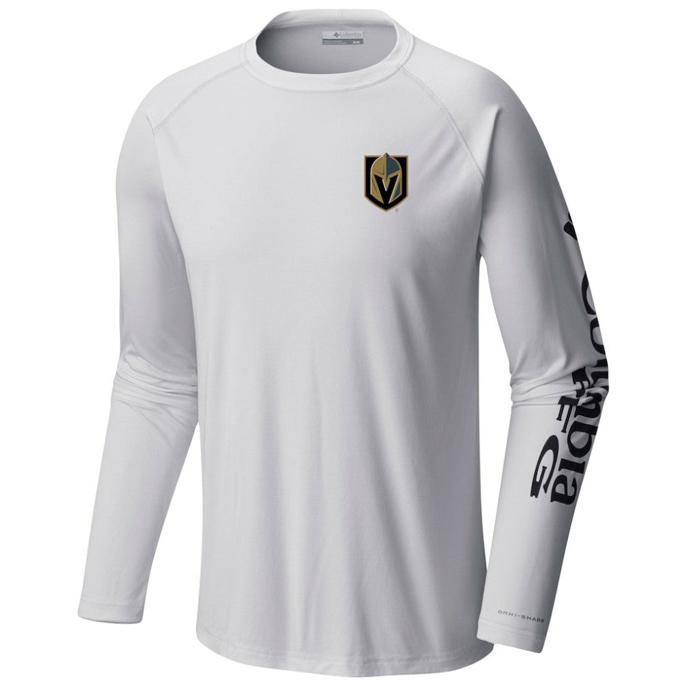 Vegas Golden Knights Columbia Terminal Tackle Omni-Shade Raglan Long Sleeve T-Shirt White