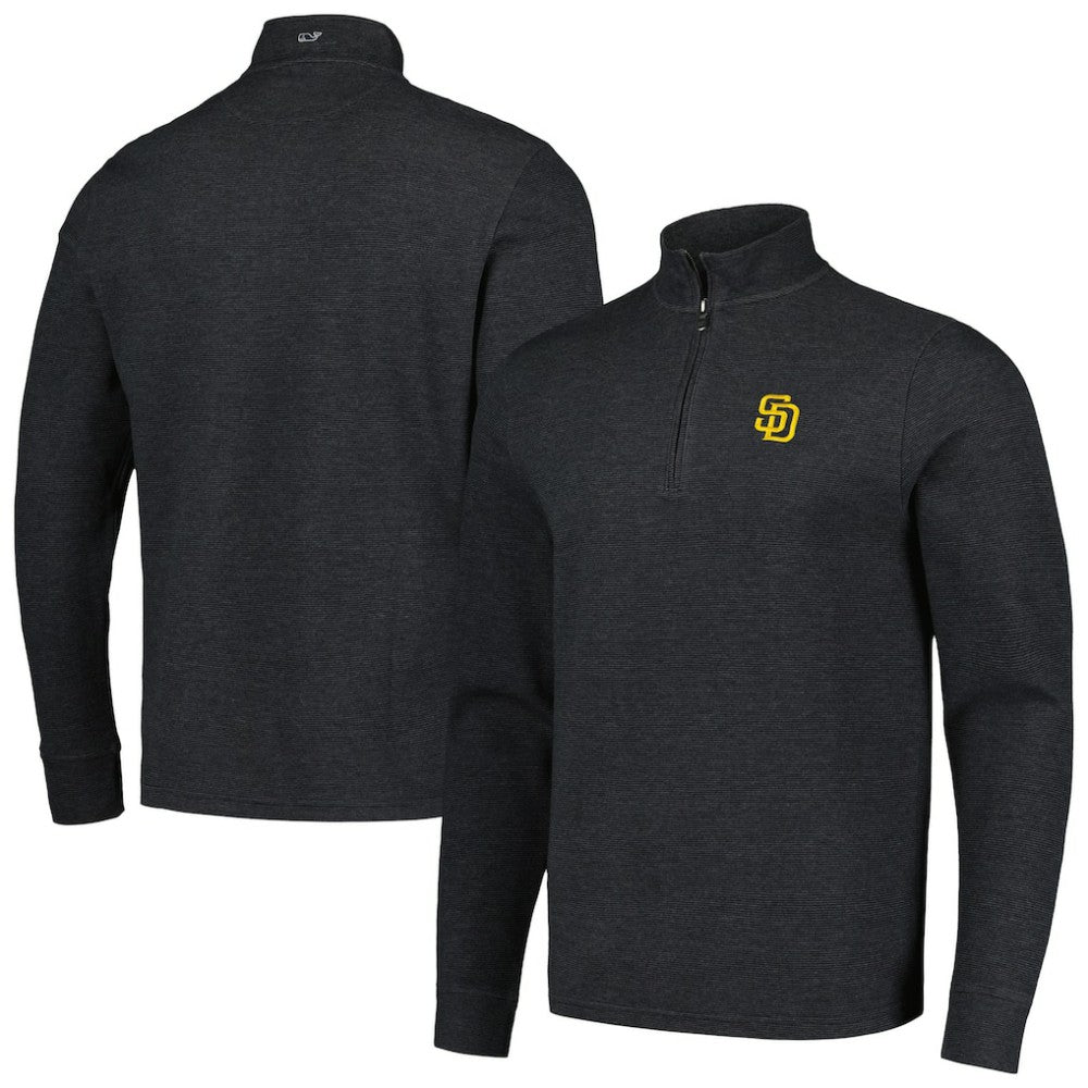 San Diego Padres Vineyard Vines Saltwater Quarter-Zip Jacket Black