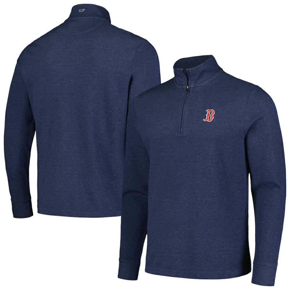 Boston Red Sox Vineyard Vines Saltwater Quarter-Zip Jacket Navy