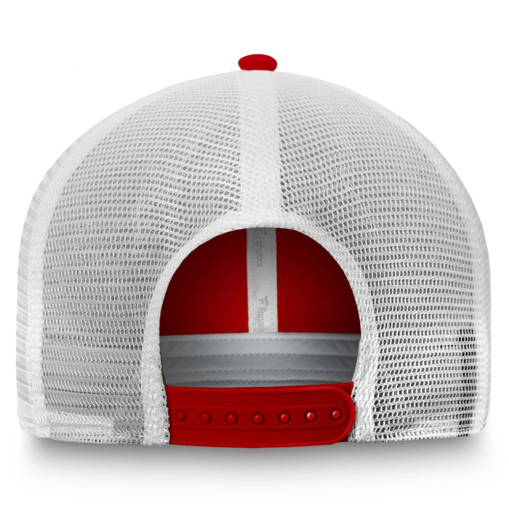 New Jersey Devils Fanatics Core Primary Logo Trucker Adjustable Hat Red/White