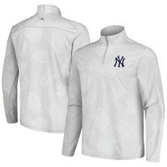 New York Yankees Tommy Bahama Delray Frond IslandZone Half-Zip Jacket Gray