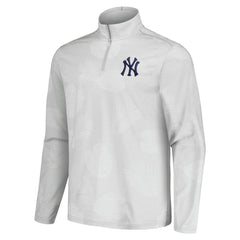New York Yankees Tommy Bahama Delray Frond IslandZone Half-Zip Jacket Gray