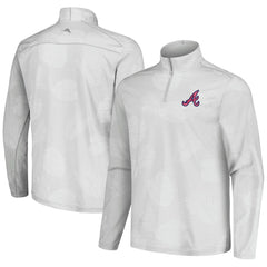 Atlanta Braves Tommy Bahama Delray Frond IslandZone Half-Zip Jacket Gray