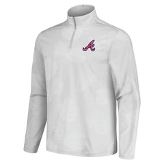 Atlanta Braves Tommy Bahama Delray Frond IslandZone Half-Zip Jacket Gray