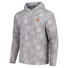 San Francisco Giants Tommy Bahama Palm Frenzy Hoodie Long Sleeve T-Shirt Gray