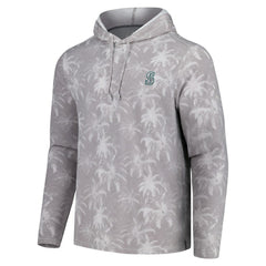 Seattle Mariners Tommy Bahama Palm Frenzy Hoodie Long Sleeve T-Shirt Gray
