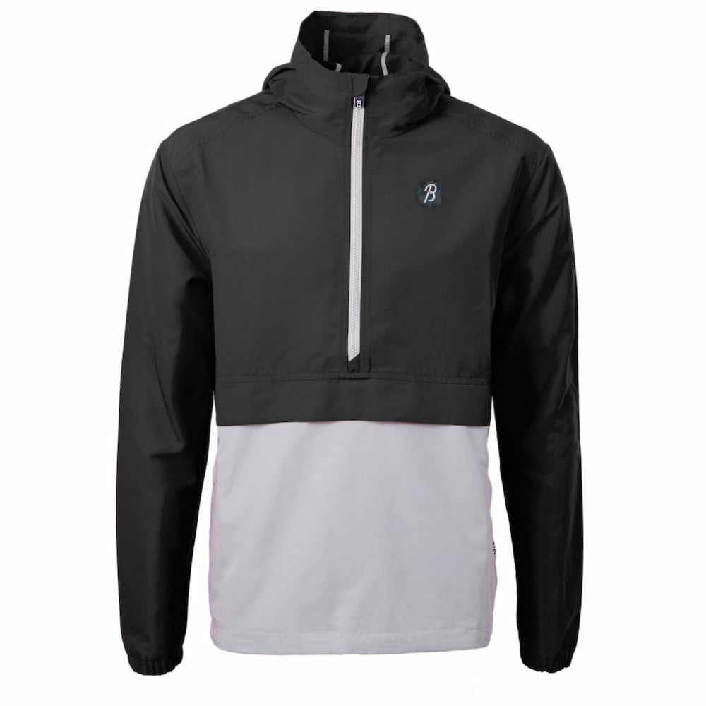 Baltimore Orioles Cutter & Buck City Connect Charter Eco Recycled Half-Zip Anorak Jacket Black/Gray