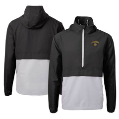 Seattle Mariners Cutter & Buck City Connect Charter Eco Recycled Half-Zip Anorak Jacket Black/Gray
