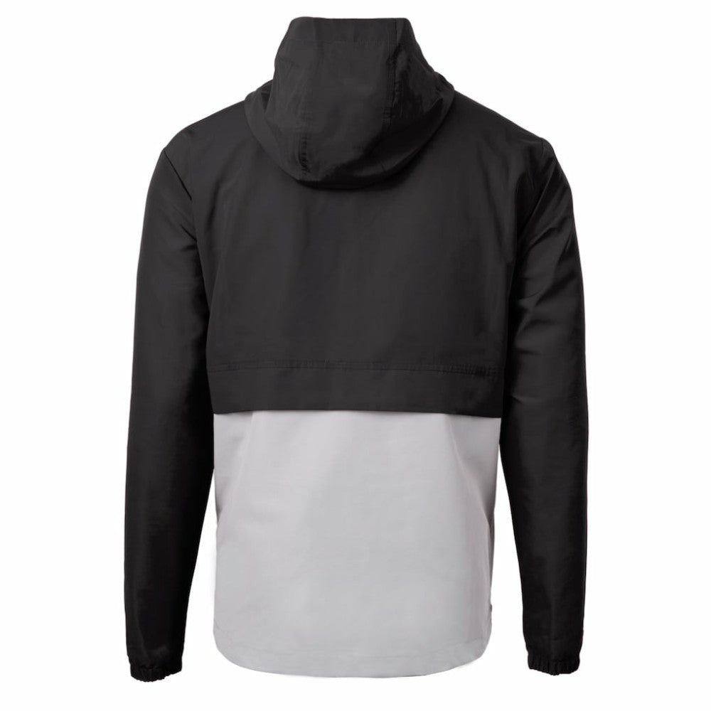 Seattle Mariners Cutter & Buck City Connect Charter Eco Recycled Half-Zip Anorak Jacket Black/Gray