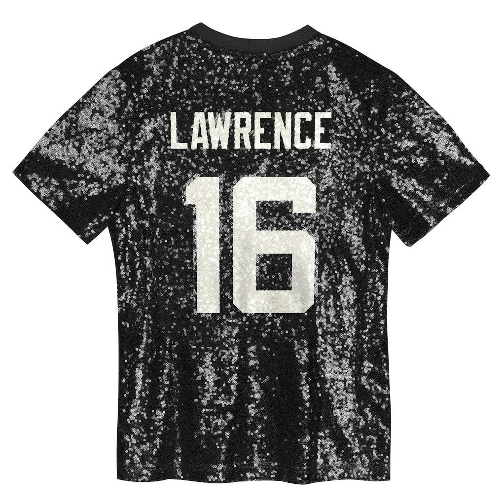 Trevor Lawrence Jacksonville Jaguars Girls Youth Sequin V-Neck Fashion Jersey - Black outlet